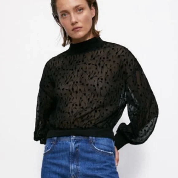 Zara combination crop floral top - Picture 2 of 6
